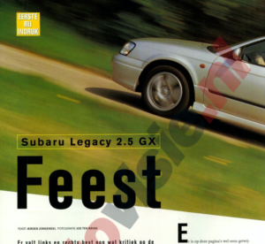 Rij indruk Subaru Legacy 2.5